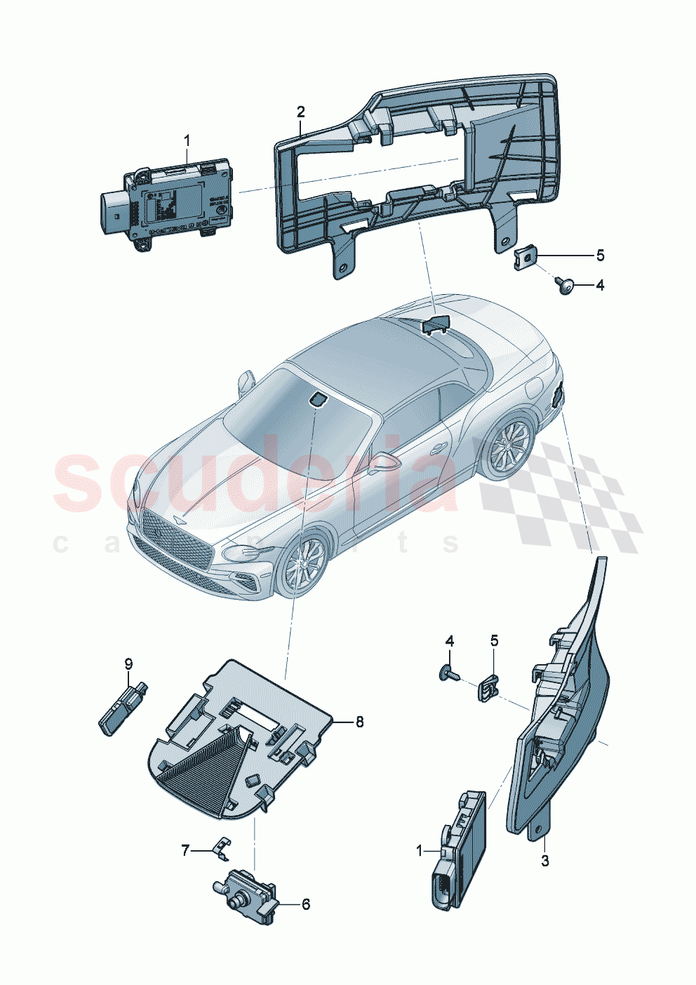 Control unit for lane change assist of Bentley Bentley New Continental Convertible (2025-2026)