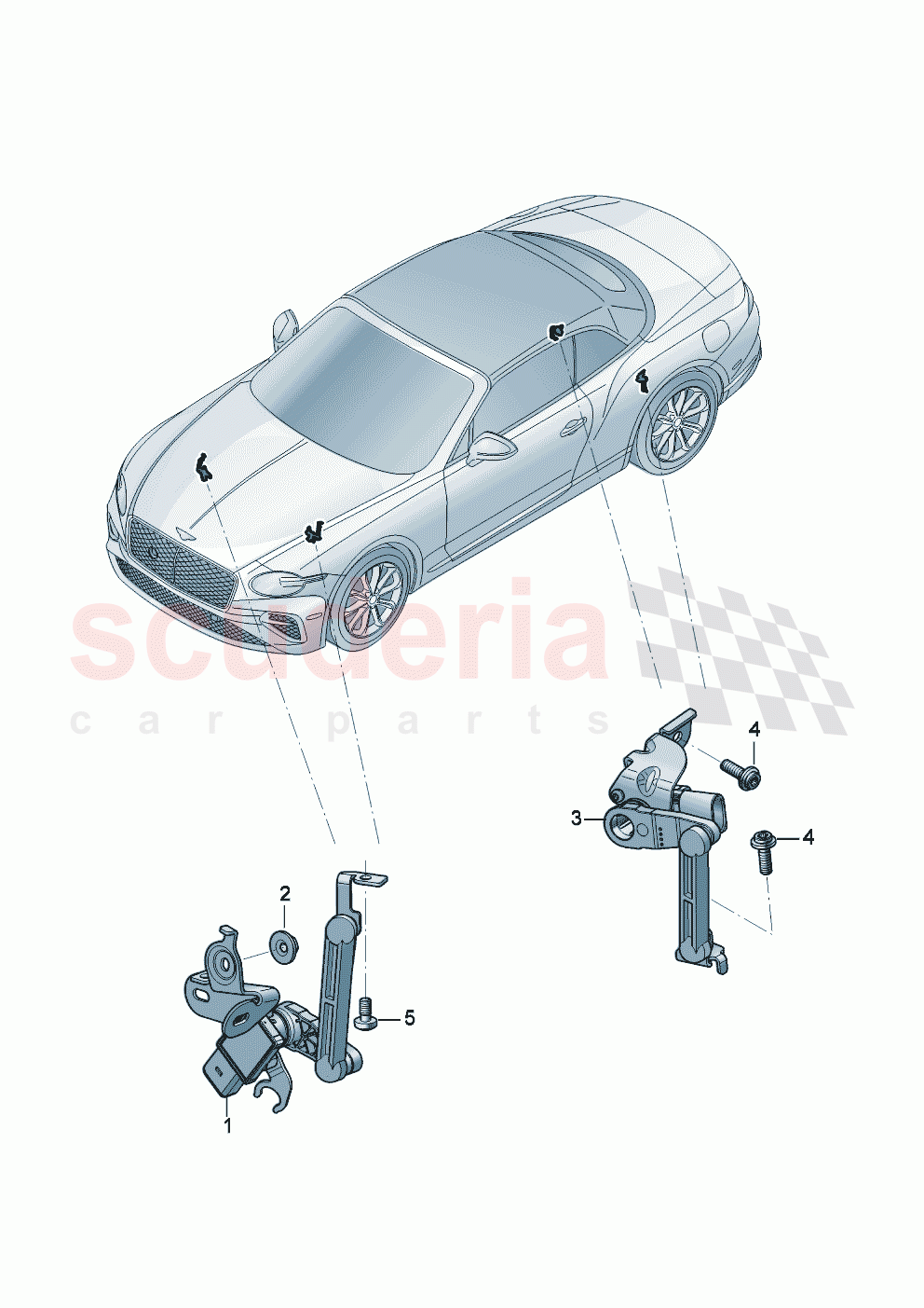 Sensor for headlight range control of Bentley Bentley New Continental Convertible (2025-2026)