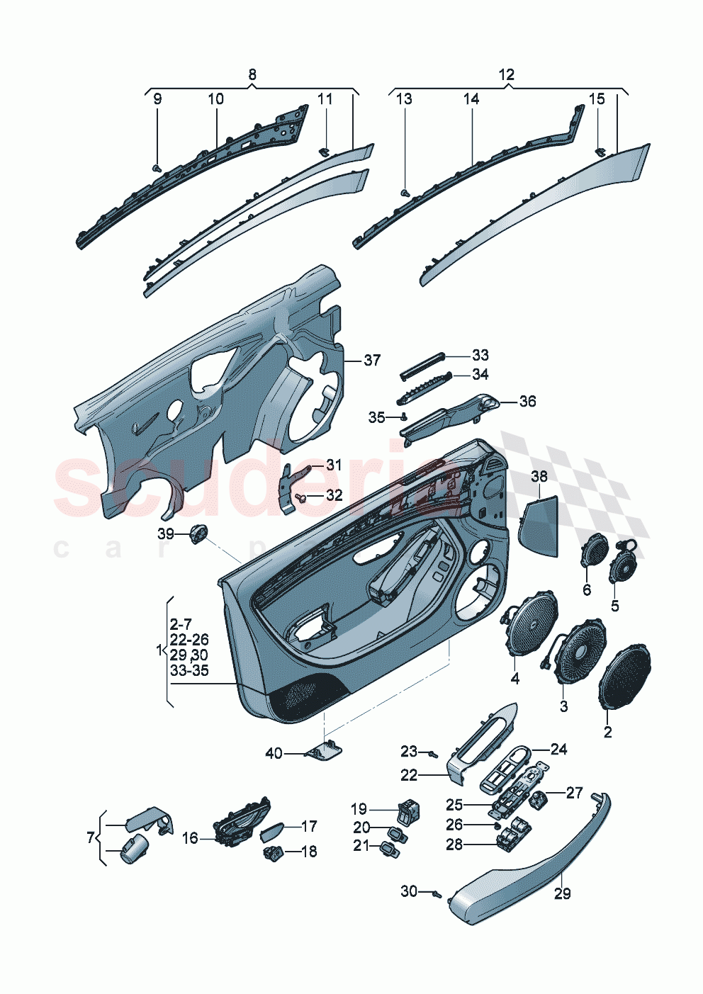 door panel of Bentley Bentley New Continental Convertible (2025-2026)