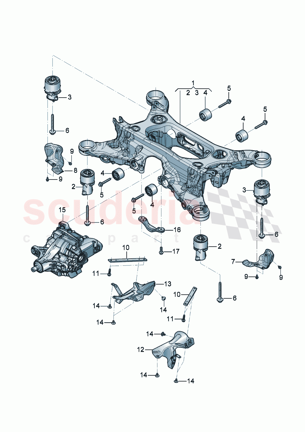 sub-frame with rubber mounting of Bentley Bentley New Continental Convertible (2025-2026)