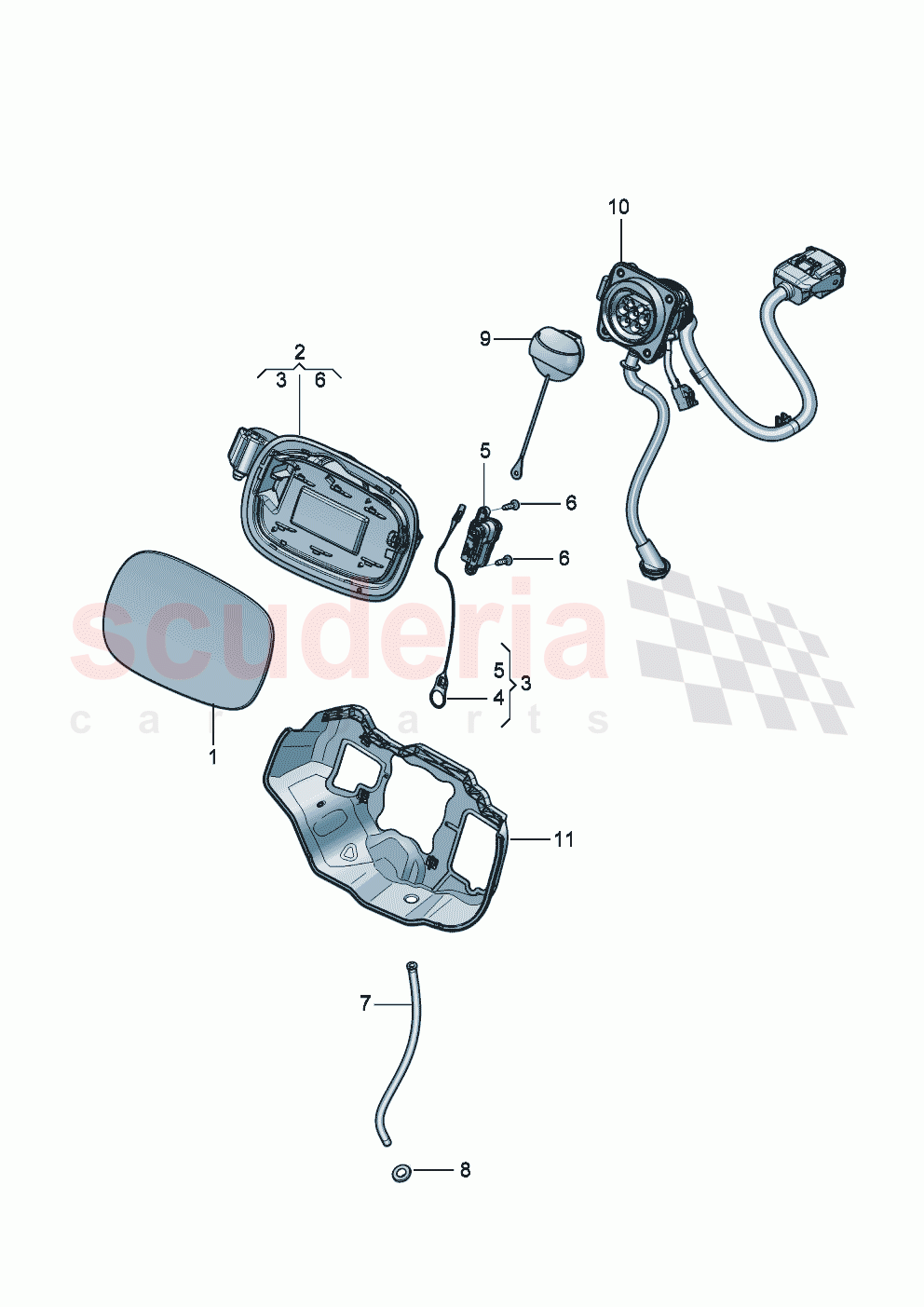 Charging flap of Bentley Bentley New Continental Convertible (2025-2026)
