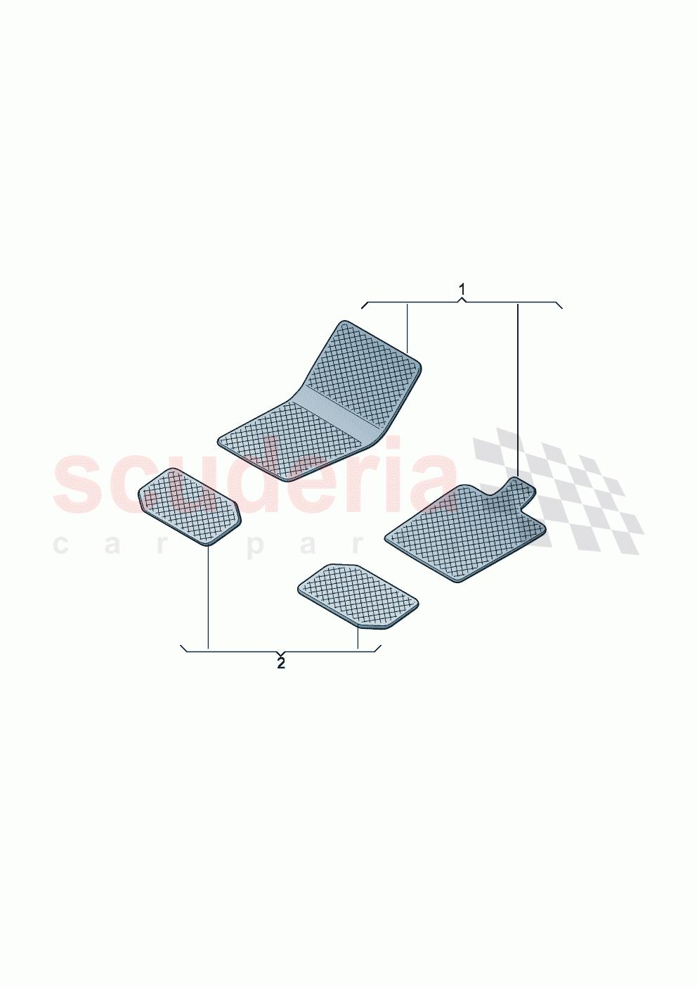 Genuine accessories All-weather floor mat of Bentley Bentley New Continental GT (2025-2026)
