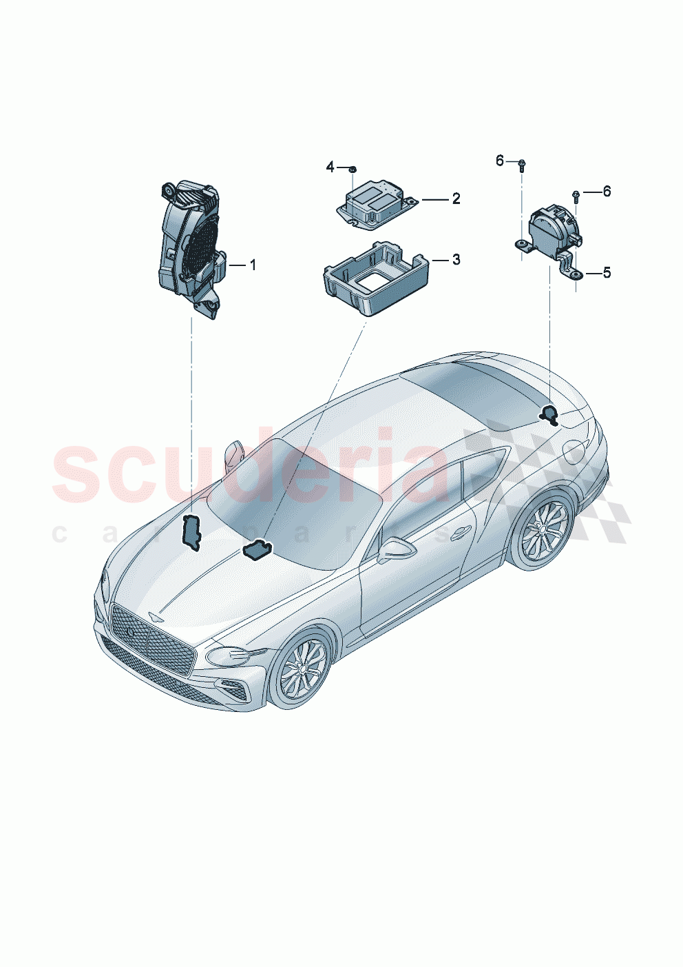 Electrical parts for engine noise production of Bentley Bentley New Continental GT (2025-2026)