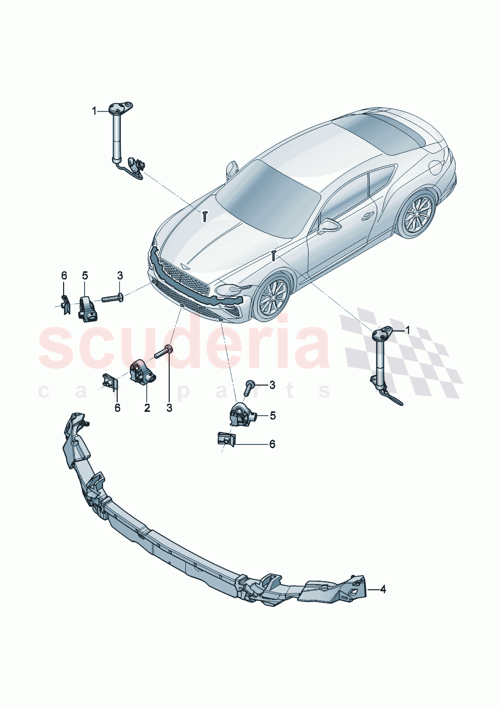 Pedestrian protection of Bentley Bentley New Continental GT (2025-2026)