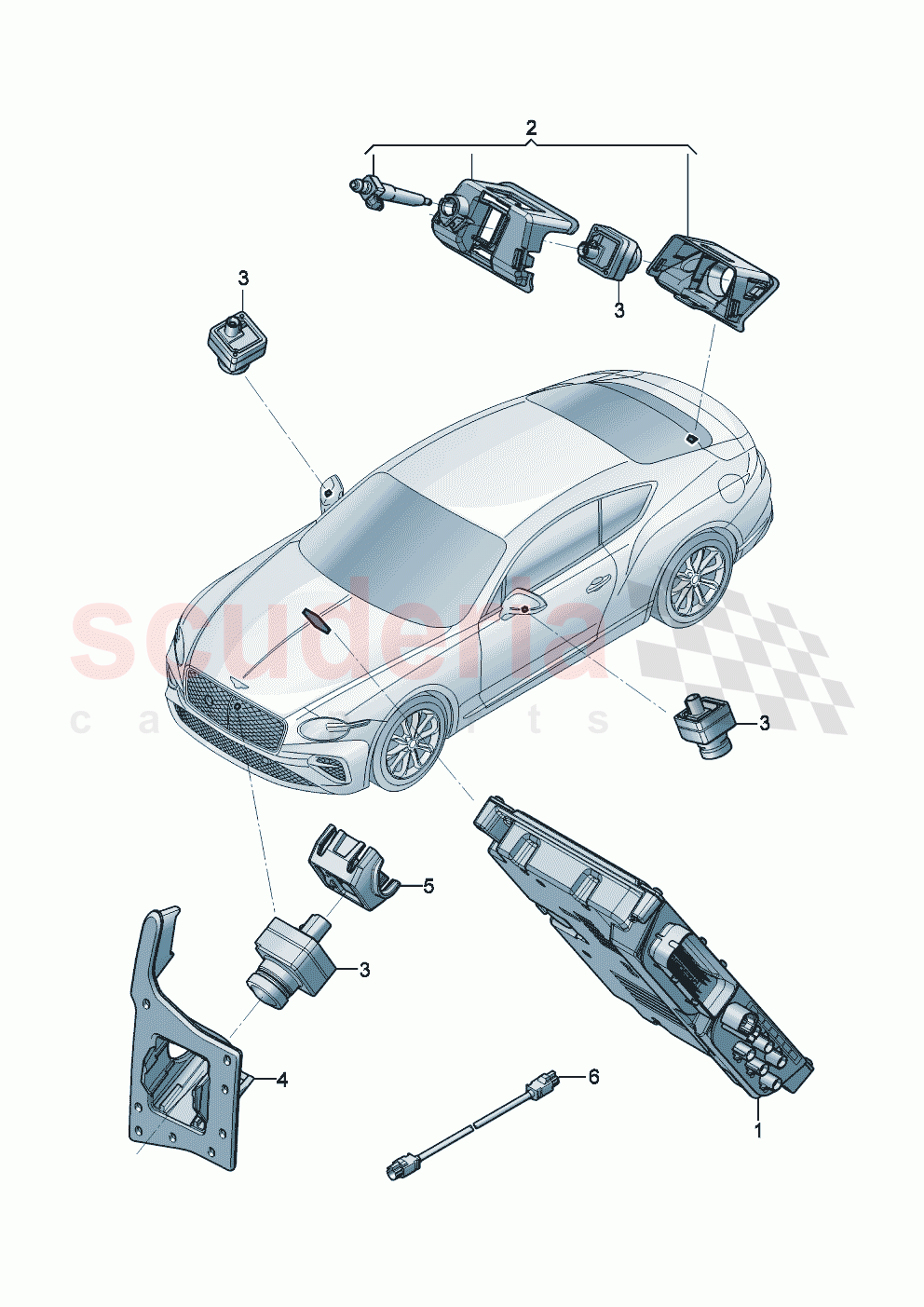 Vehicle environment camera of Bentley Bentley New Continental GT (2025-2026)