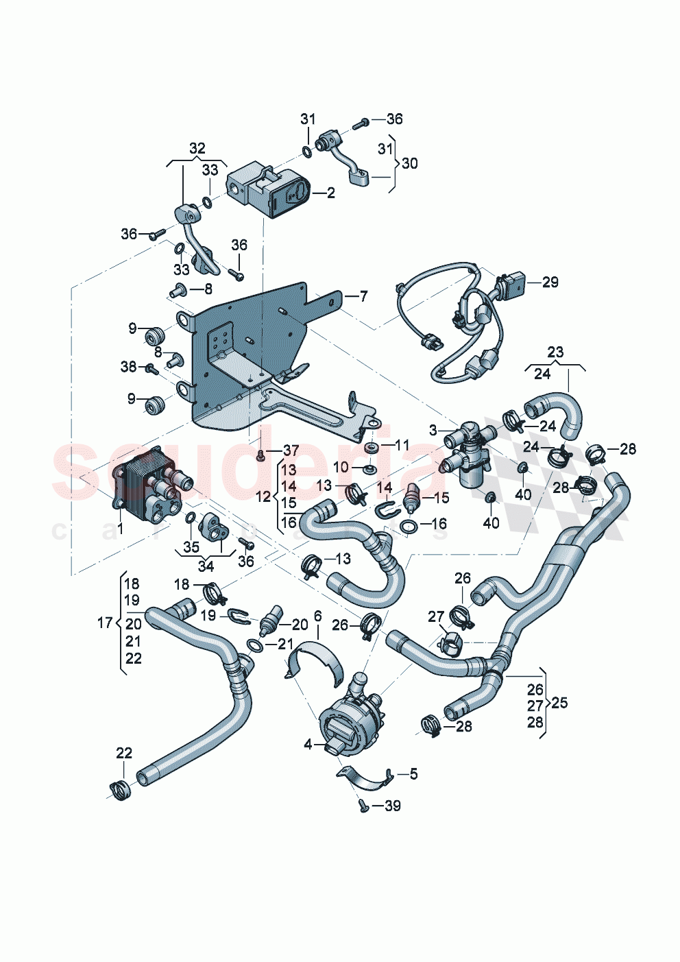 Cooling unit for high-voltage battery of Bentley Bentley New Flying Spur (2025-2026)