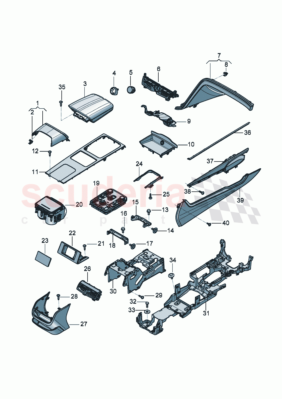 Centre console of Bentley Bentley New Flying Spur (2025-2026)