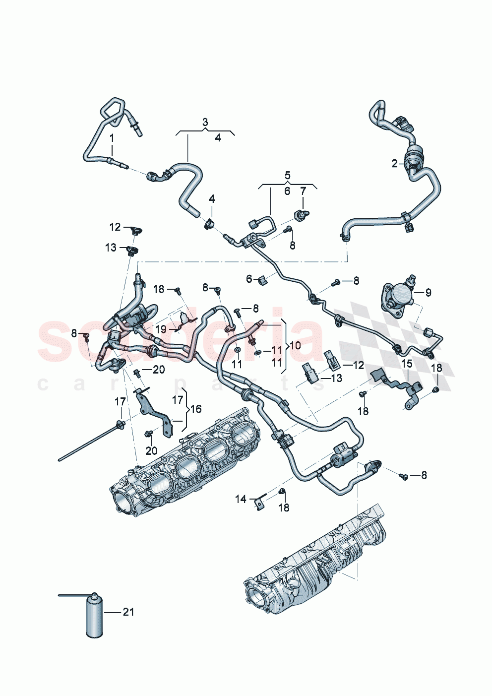 Fuel supply line Breather line Connecting tube with AKF valve of Bentley Bentley New Flying Spur (2025-2026)