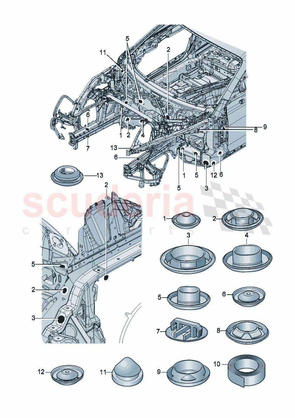 Bungs Bodywork front part of Bentley Bentley New Flying Spur (2025-2026)