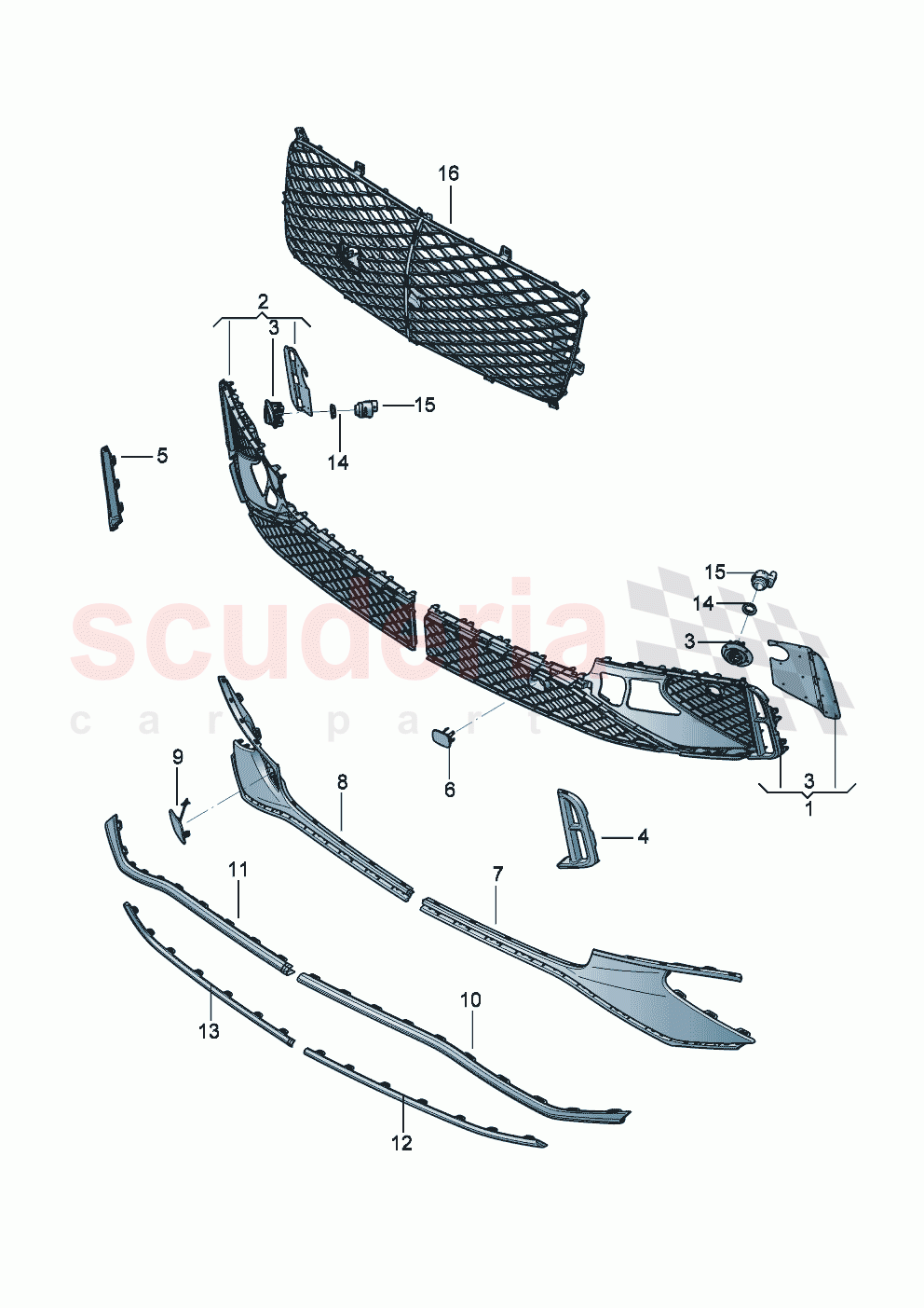 Air guide grille of Bentley Bentley New Flying Spur (2025-2026)