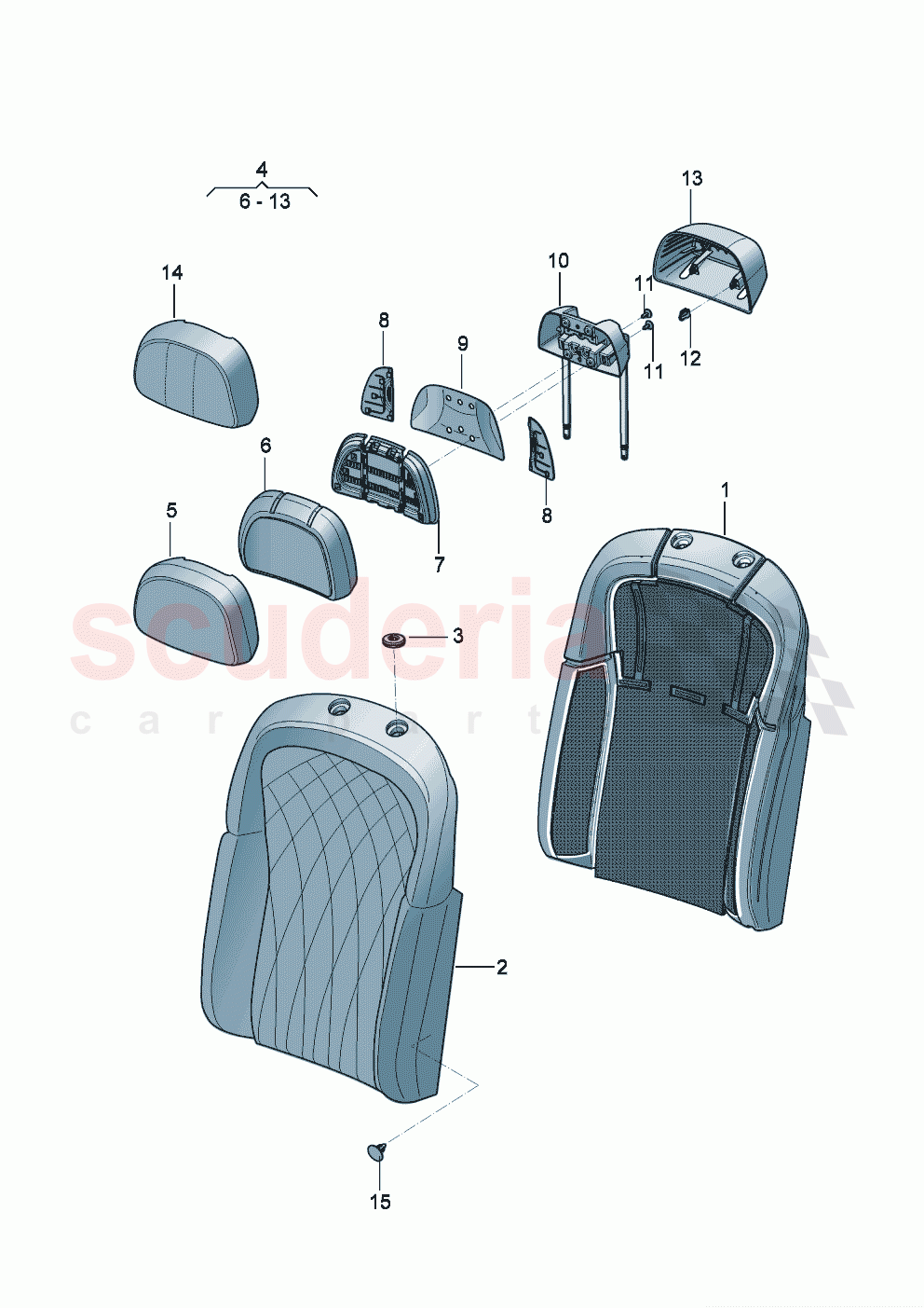 Back seat Backrest of Bentley Bentley New Flying Spur (2025-2026)