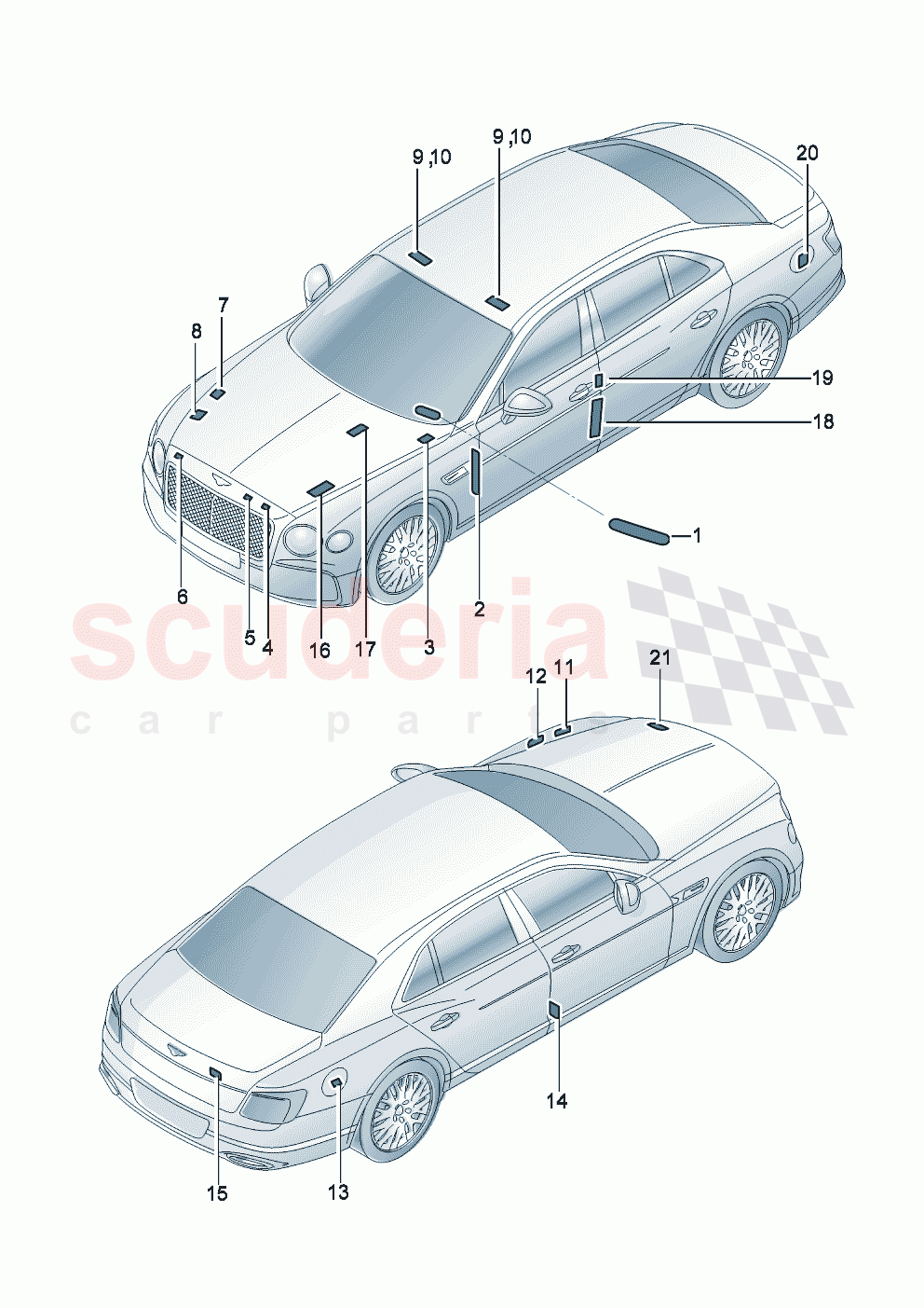 Vehicle data plate of Bentley Bentley New Flying Spur (2025-2026)