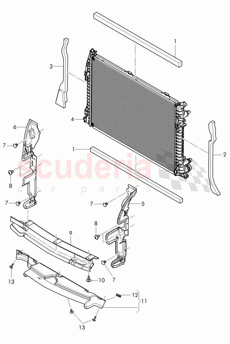 air duct, Coolant radiator of Bentley Bentley Continental Flying Spur (2013+)