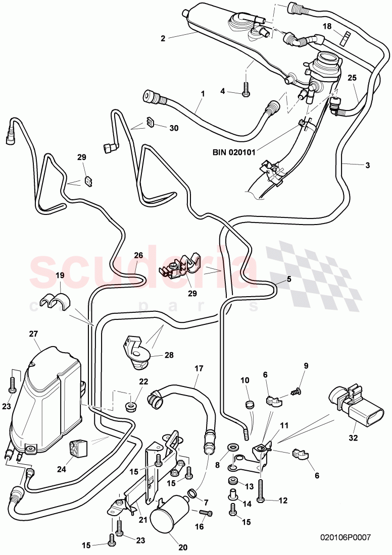 Carbon Canister (NO LDP), ventilation for fuel tank, F >> 3W-8-053 598 of Bentley Bentley Continental GTC (2006-2010)