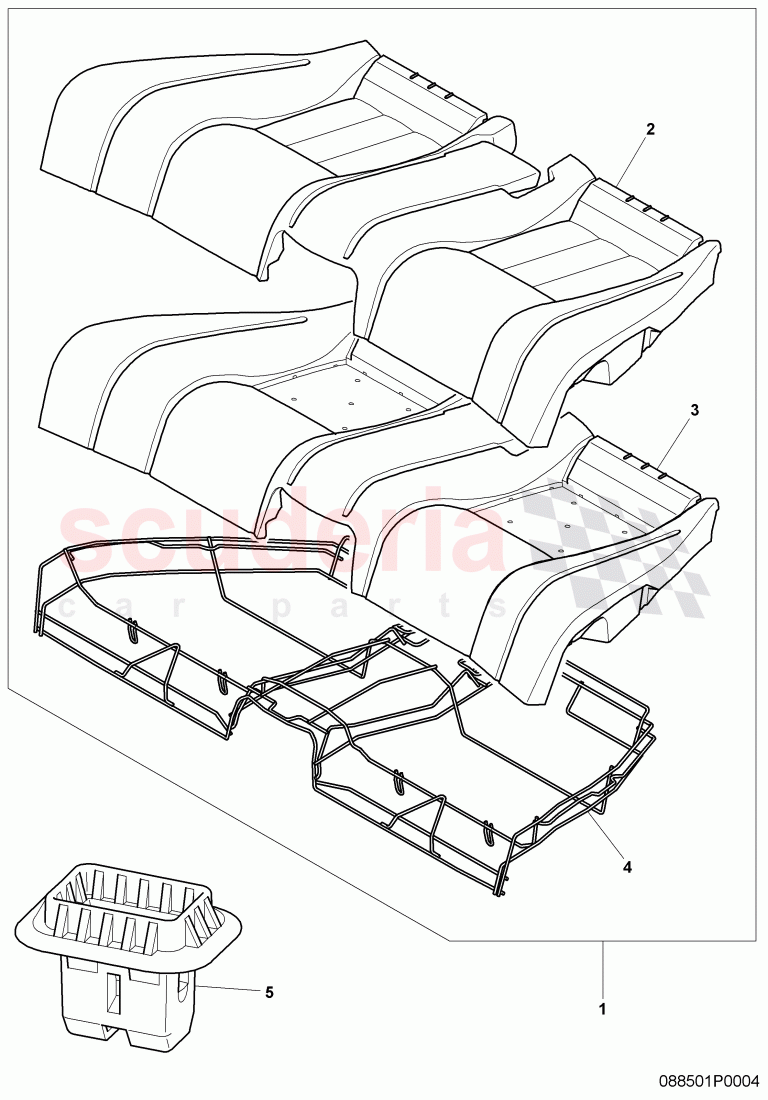 rear seat of Bentley Bentley Continental GTC (2006-2010)