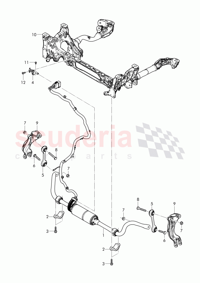 stabilizer, F >> 4V-J-017 571, F >> ZV-J-017 571 of Bentley Bentley Bentayga (2015-2020)