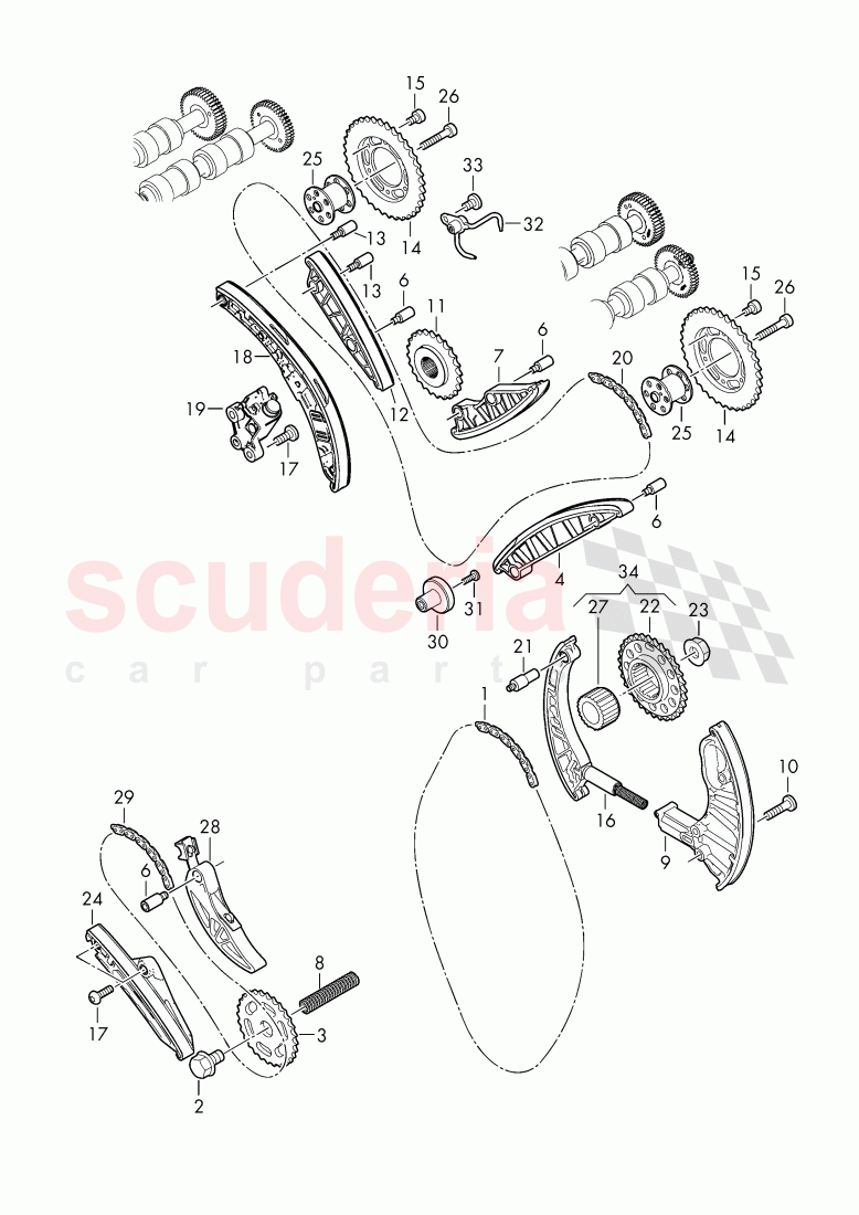 timing chain, guide rail of Bentley Bentley Bentayga (2015-2020)