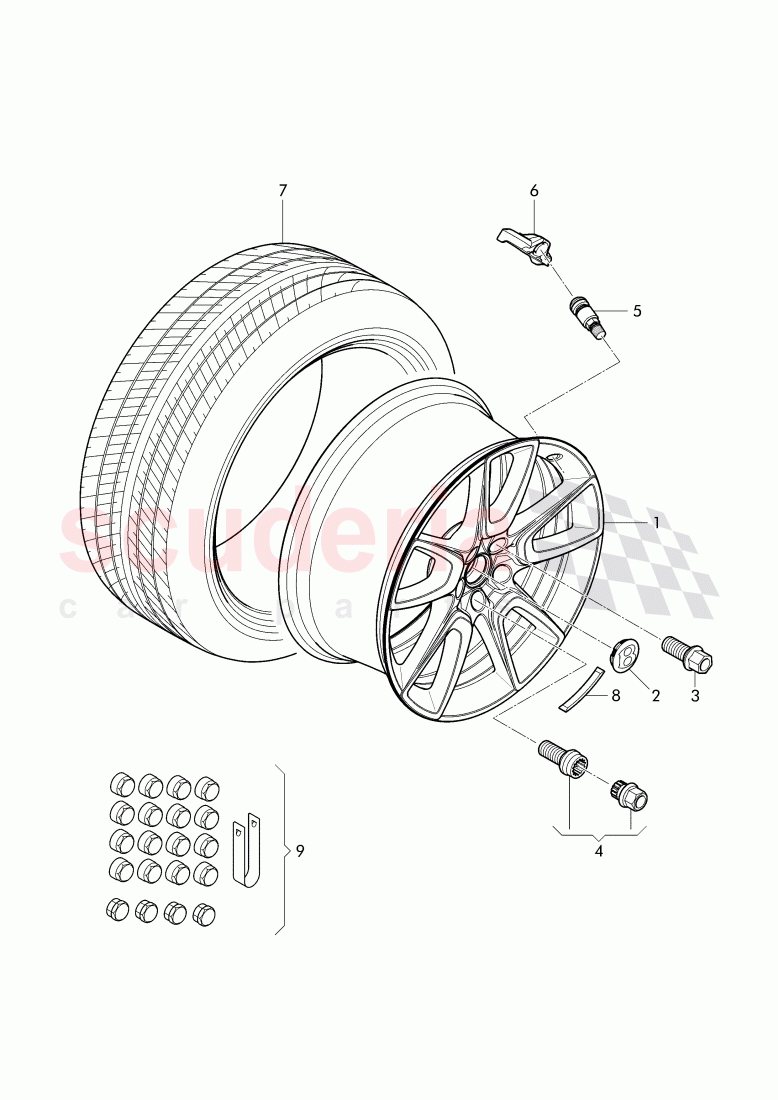 Complete wheels and tires of Bentley Bentley Continental GT (2011-2018)