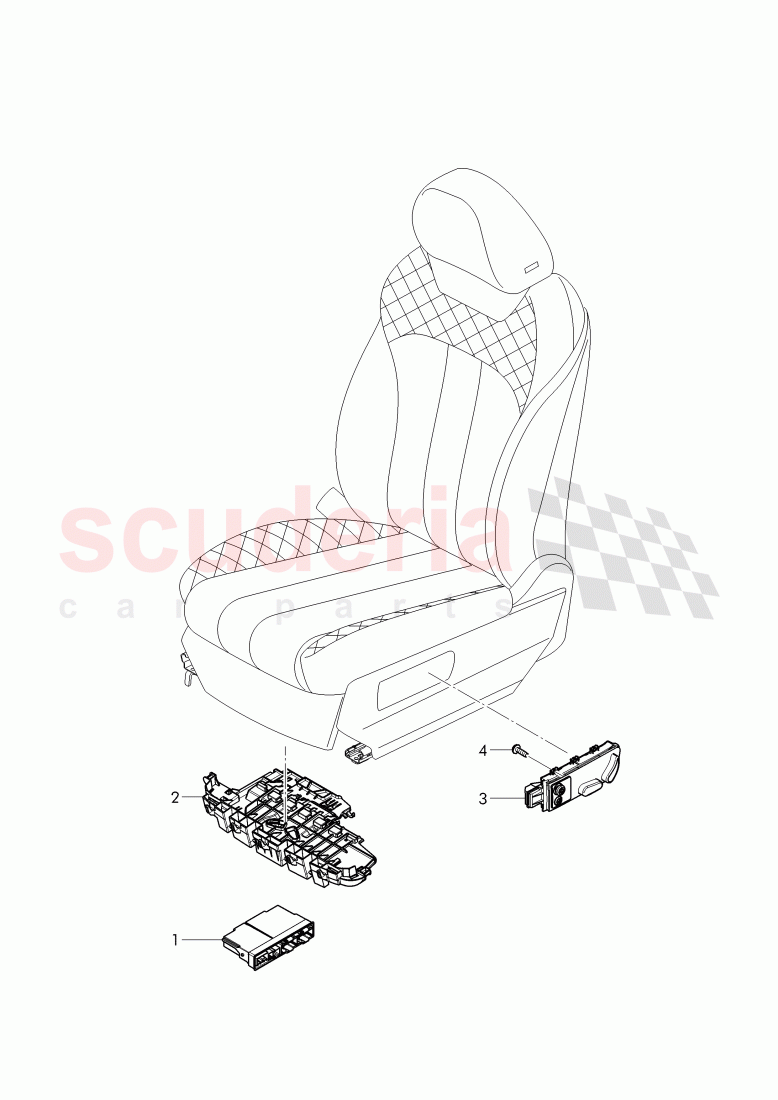 electrical parts, seat of Bentley Bentley Bentayga (2015-2020)