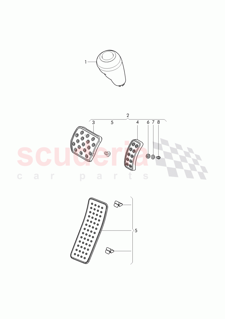 Original Accessories, gearshift knob, Pedals of Bentley Bentley Continental Flying Spur (2013+)
