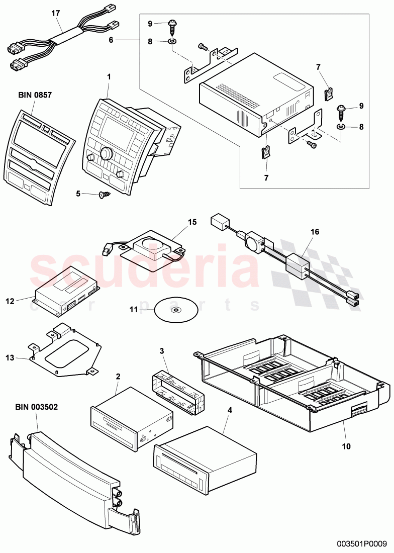 Central Display, Navigation and TV, F 3W-7-044 879>> 3W-7-051 362 of Bentley Bentley Continental GT (2003-2010)