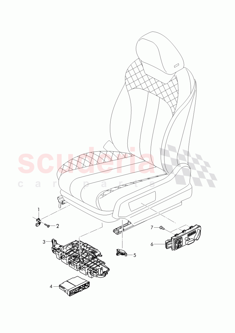 electrical parts, seat of Bentley Bentley Bentayga (2015-2020)