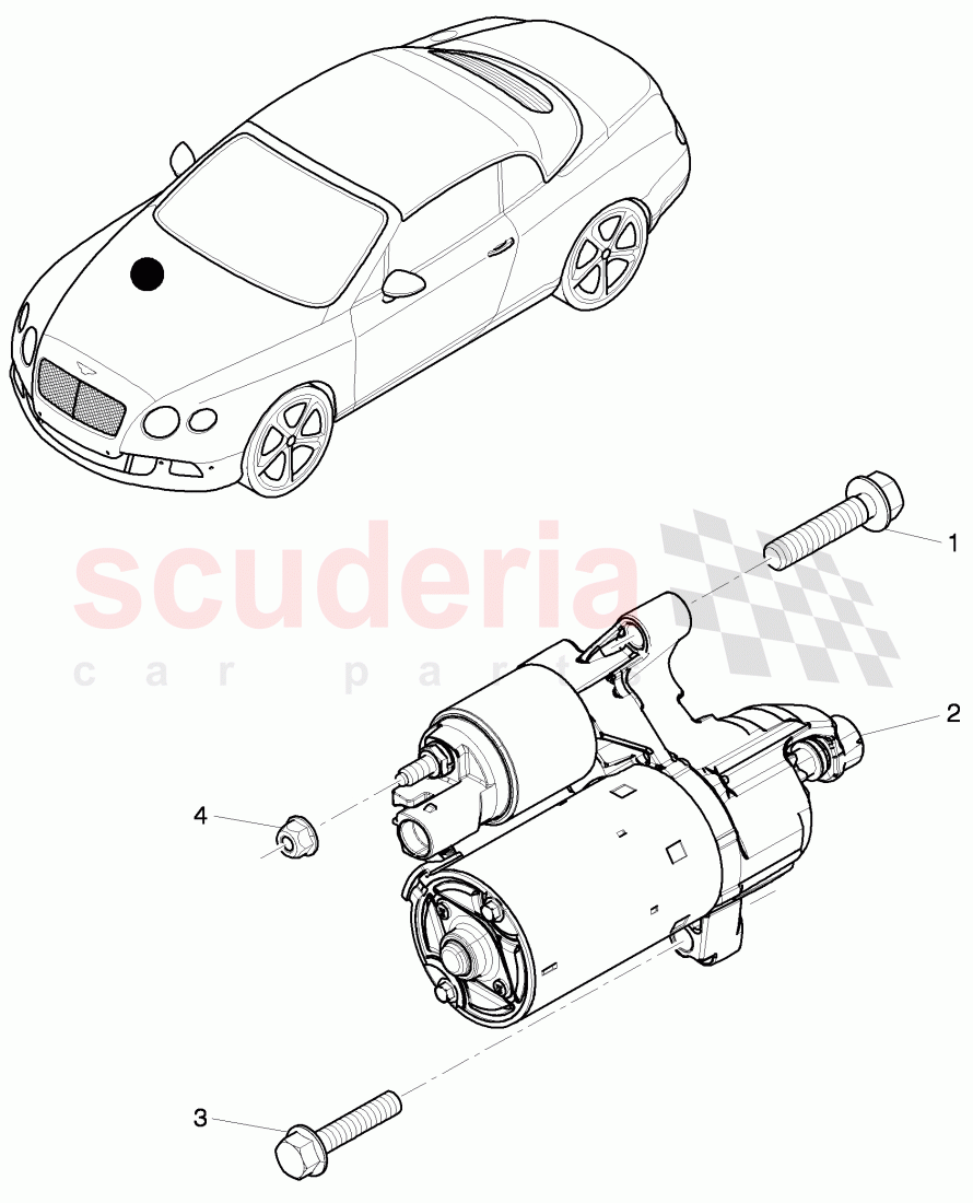 starter of Bentley Bentley Continental GTC (2011+)