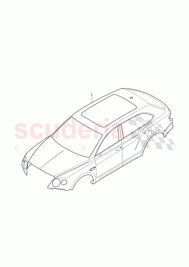 body shell of Bentley Bentley Bentayga (2015-2020)