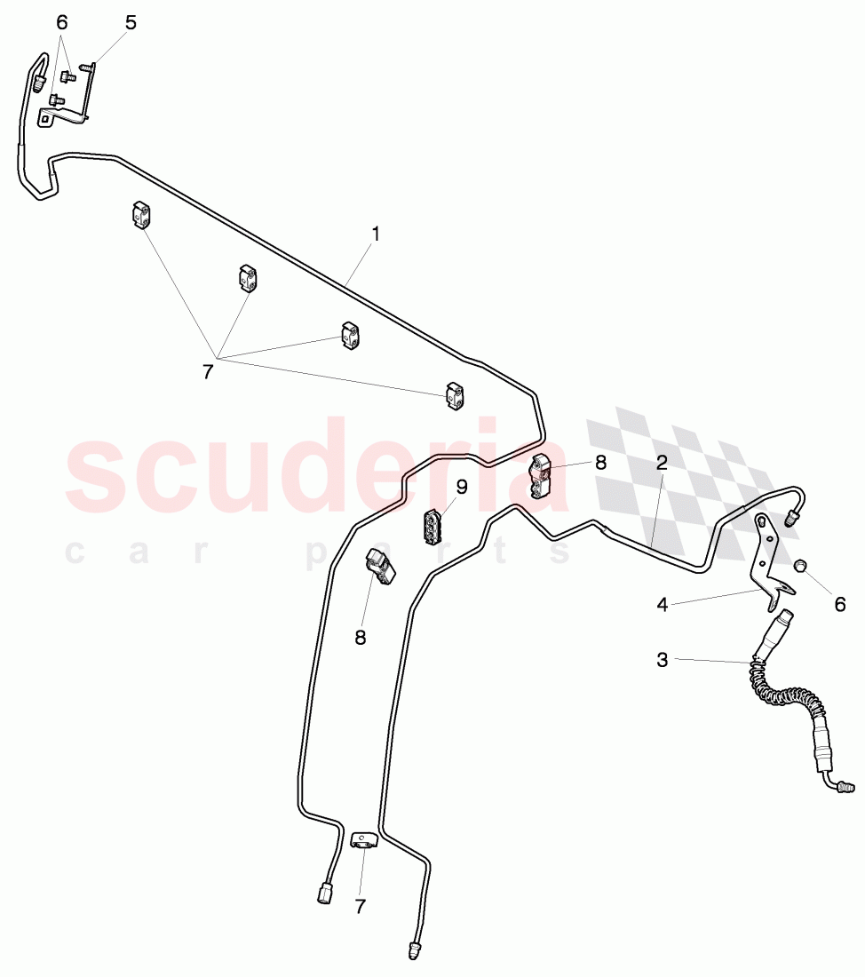 brake line, brake hose of Bentley Bentley Continental GTC (2011+)