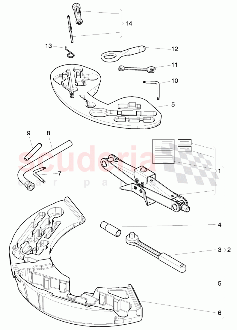 Vehicle tools, Spare Wheel, D - 01.07.2011>> of Bentley Bentley Continental Flying Spur (2006-2012)