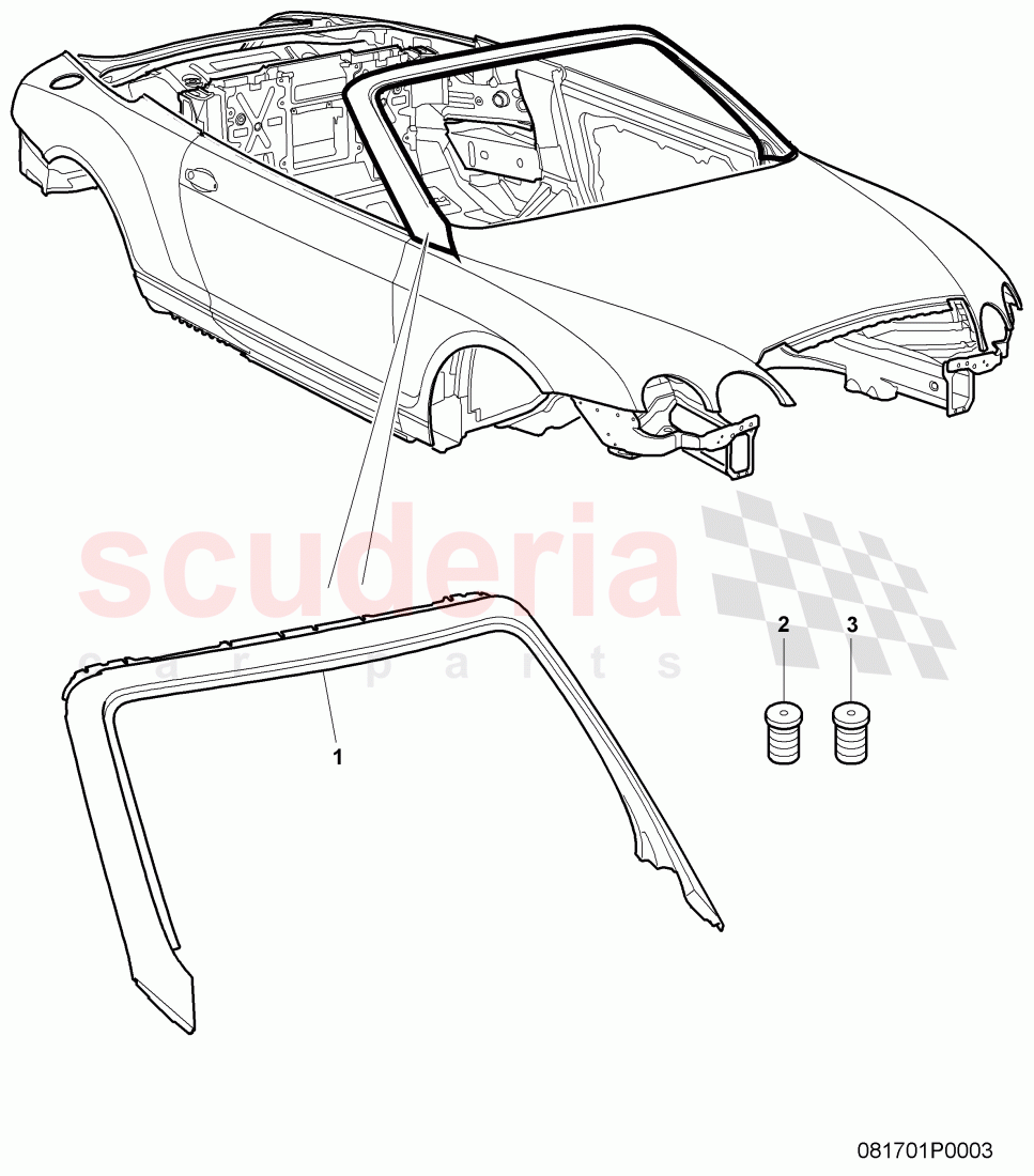windshield frame of Bentley Bentley Continental Supersports (2009-2011)