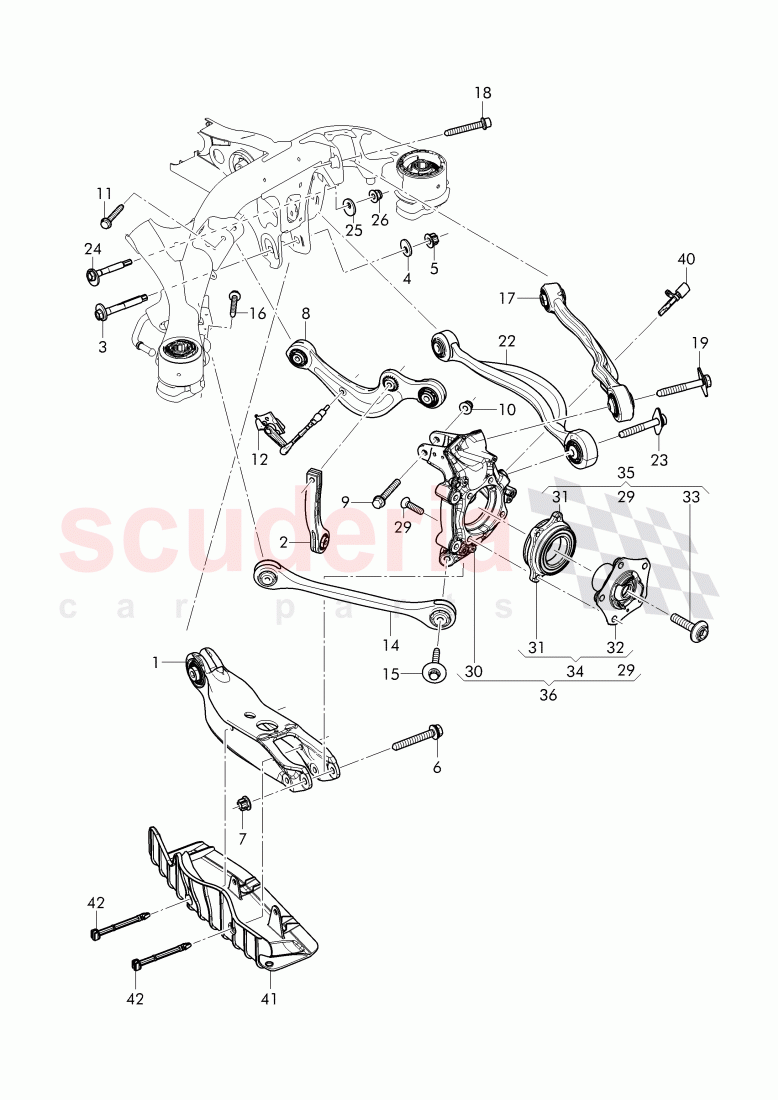 track control arm, wheel bearing housing of Bentley Bentley Bentayga (2015-2020)