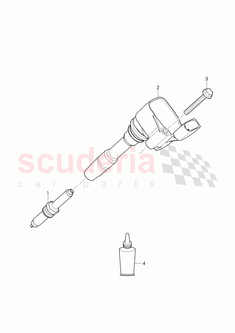 ignition coil with spark plug connector, spark plug of Bentley Bentley Bentayga (2015-2020)