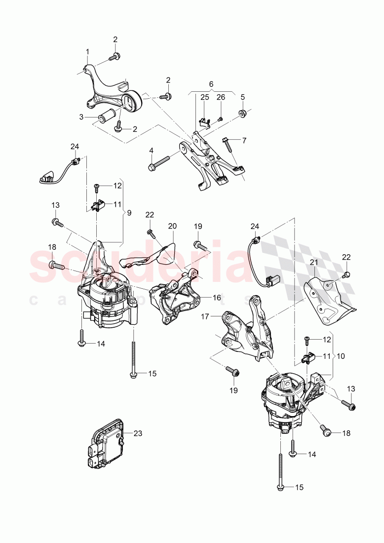 Engine mounting of Bentley Bentley Bentayga (2015-2020)