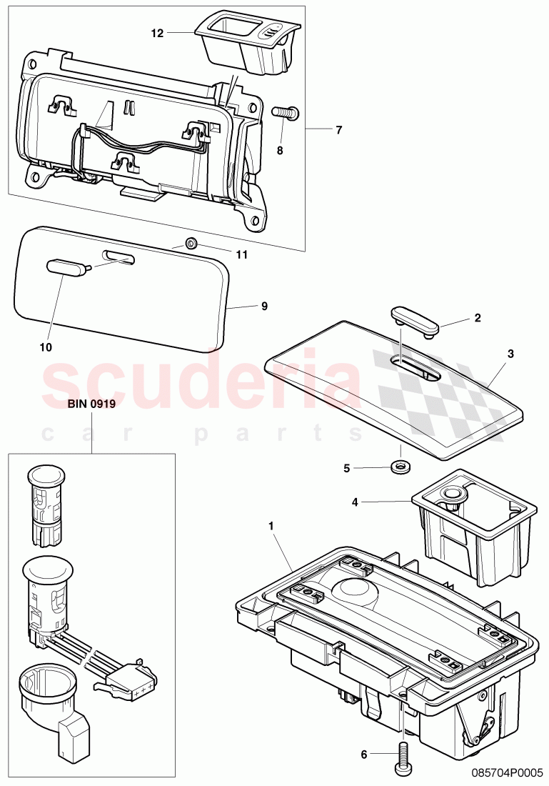 ashtray with housing of Bentley Bentley Continental GTC (2006-2010)