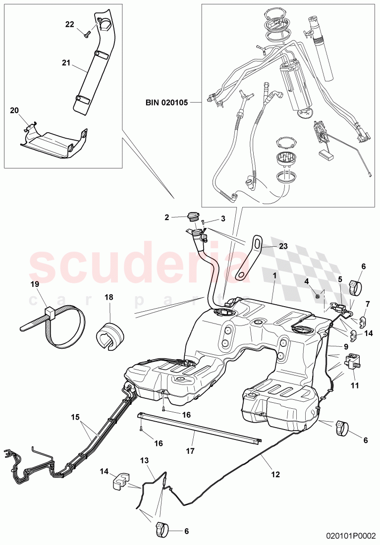 fuel tank with pump fuel gauge, and connecting parts, bracket for fuel, tank, fuel line with breather and vacuum, pipe, D - MJ 2005>>, F >> 3W-8-053 905 of Bentley Bentley Continental GT (2003-2010)
