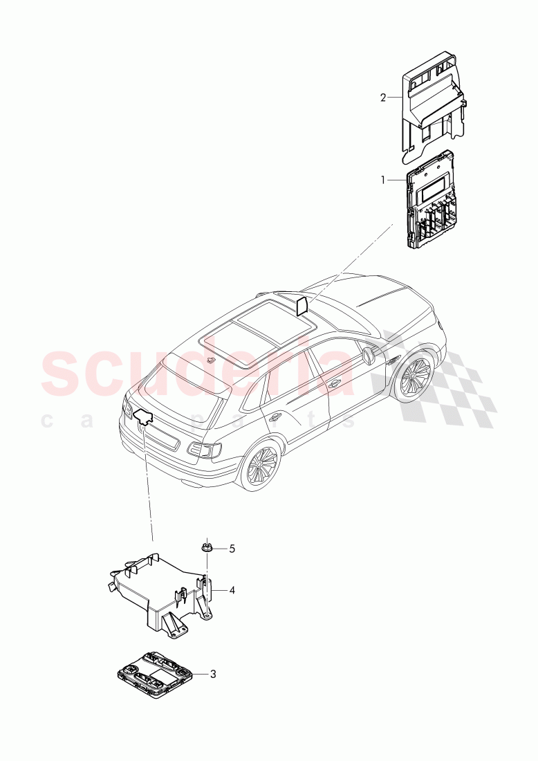 central electronic control, unit for comfort system of Bentley Bentley Bentayga (2015-2020)