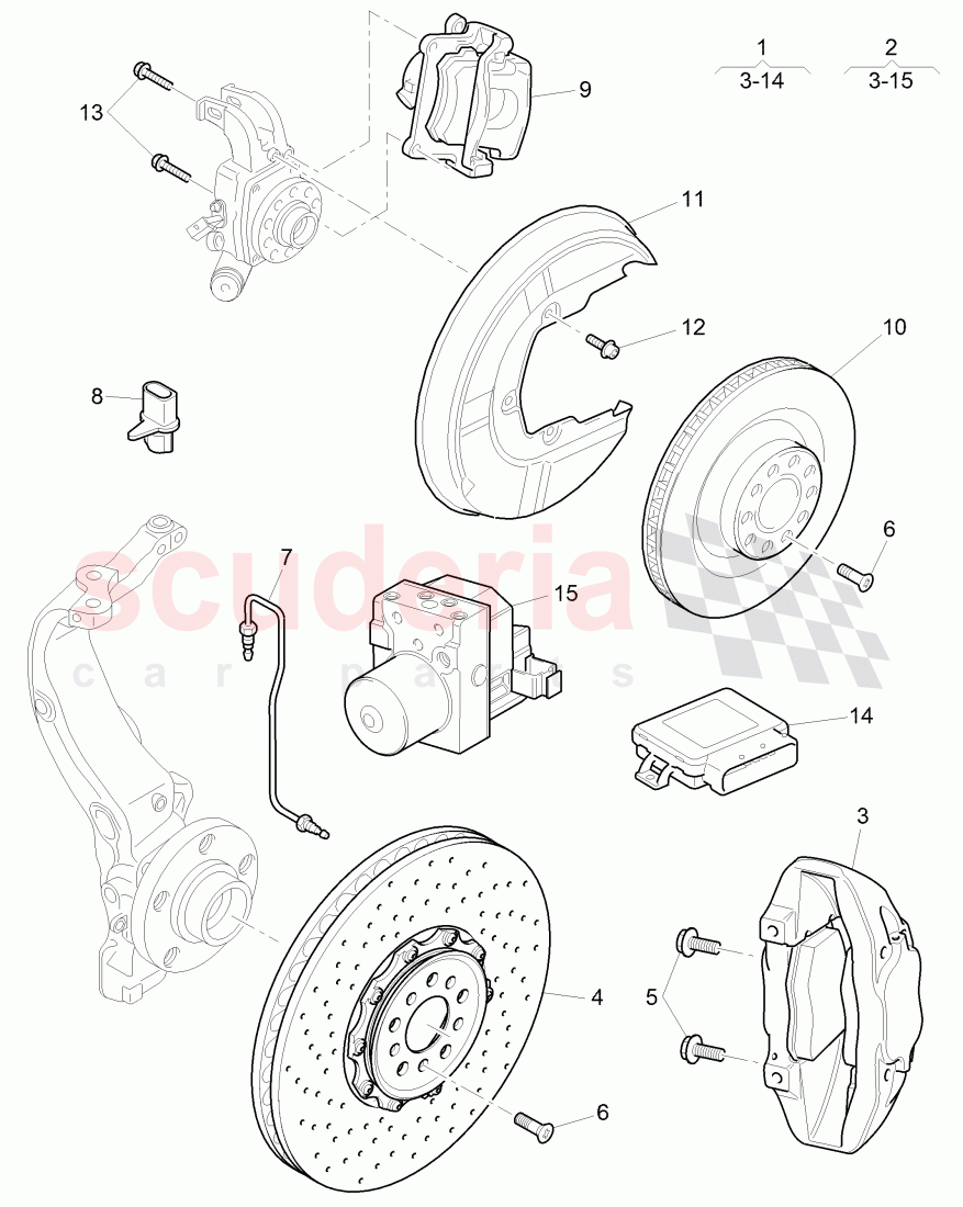 Original Accessories, Retrofit kit for ceramic brake of Bentley Bentley Continental GT (2003-2010)