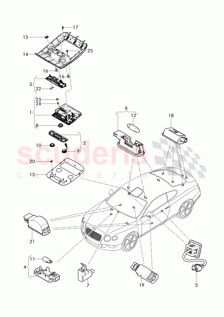 illumination in, vehicles interior, D >> - MJ 2015 of Bentley Bentley Continental GT (2011-2018)