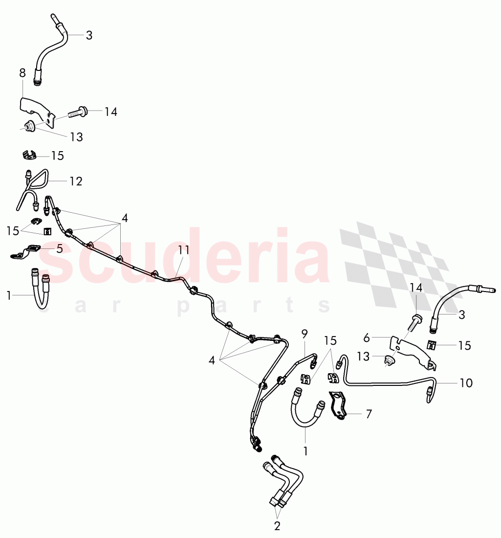 brake line, brake hose of Bentley Bentley Continental Supersports (2017+)