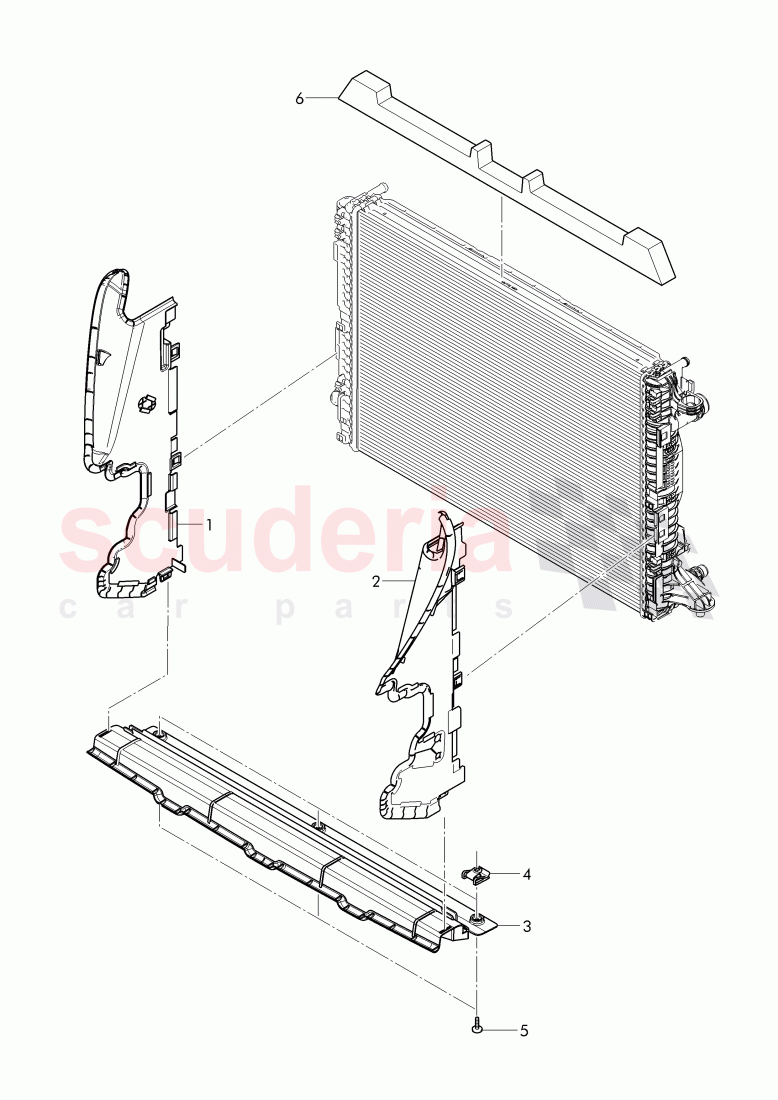 air duct, Coolant radiator of Bentley Bentley Bentayga (2015-2020)
