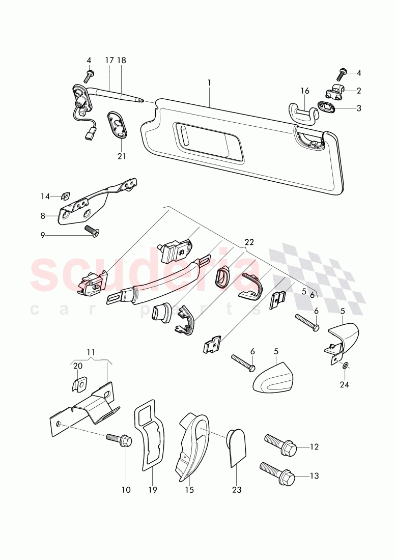 Grab Handle and Sun Visor, D - MJ 2012>> of Bentley Bentley Continental Supersports (2009-2011)