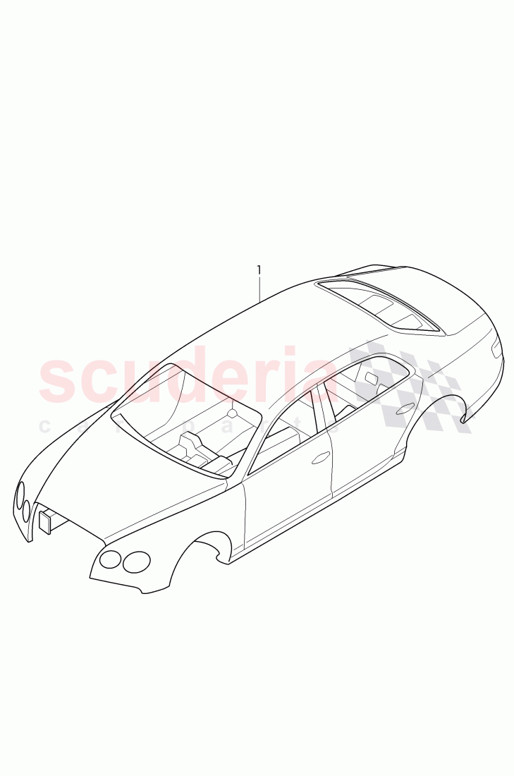 body shell of Bentley Bentley Continental Flying Spur (2013+)