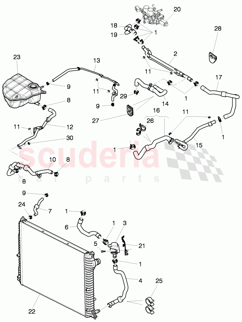 Coolant hoses and pipes, Engine bay, D >> - MJ 2014 of Bentley Bentley Continental GTC (2011+)