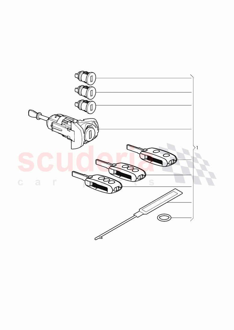 1 Set of locks, "GEN 2" of Bentley Bentley Continental GT (2003-2010)