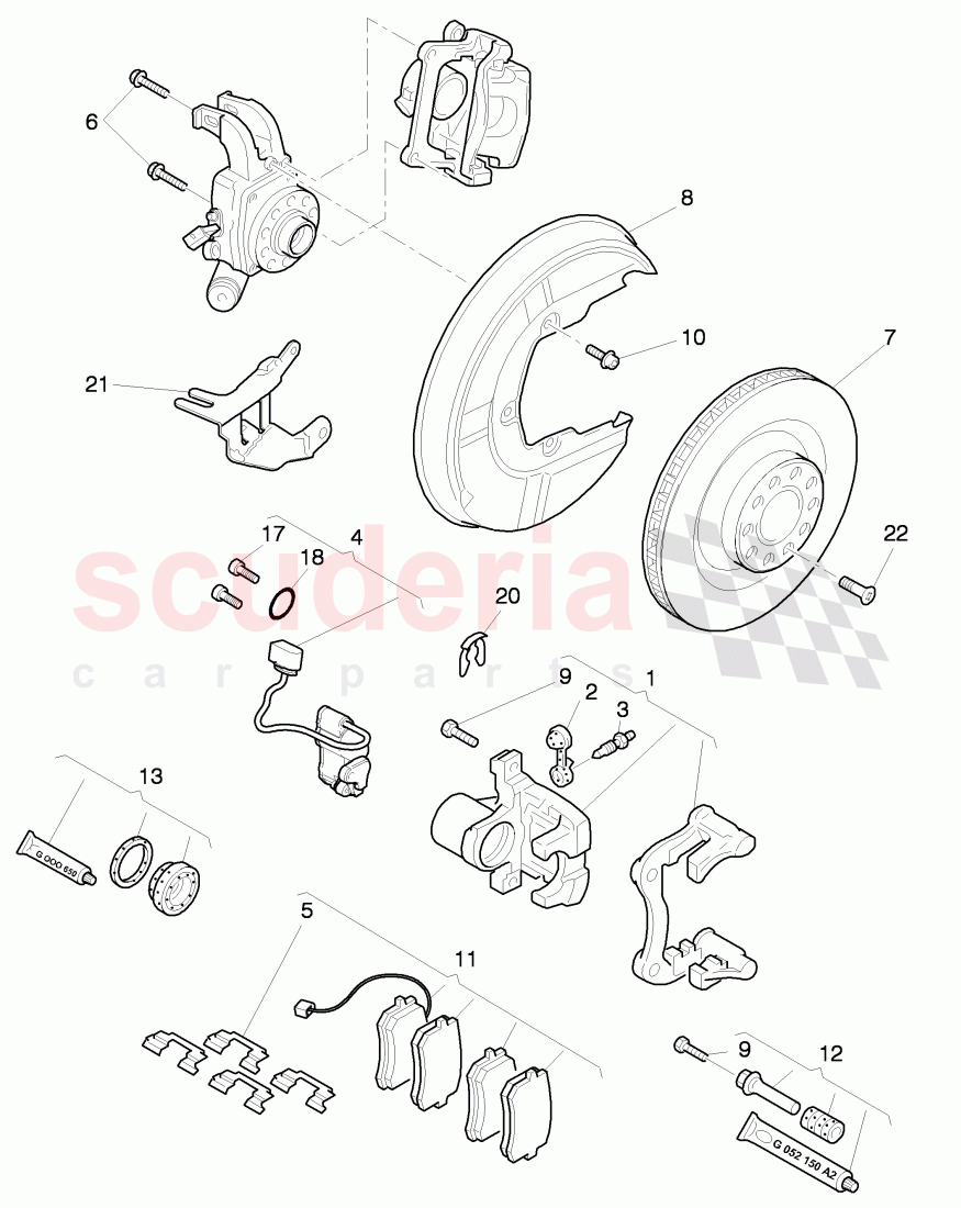 brake disc, splash shield for brake disc, brake caliper, D >> - MJ 2014 of Bentley Bentley Continental GTC (2011+)