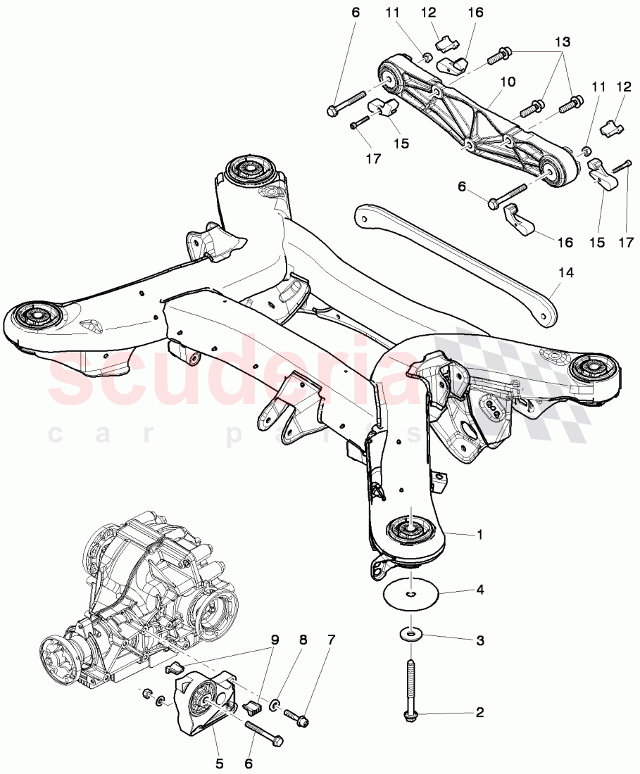 sub-frame, with rubber mounting of Bentley Bentley Continental GTC (2011+)
