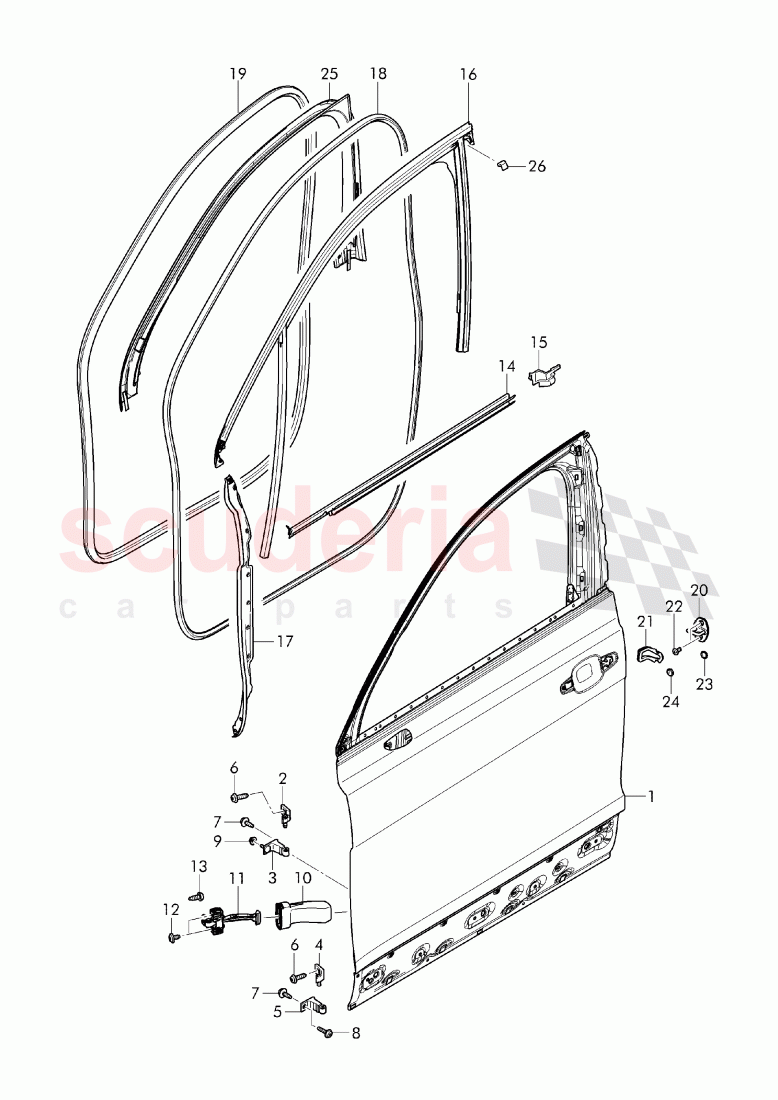doors, door seal, window slot seal of Bentley Bentley Bentayga (2015-2020)