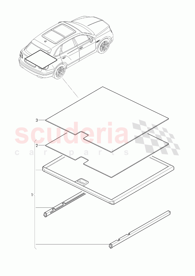 Original Accessories, For luggage compartment of Bentley Bentley Bentayga (2015-2020)