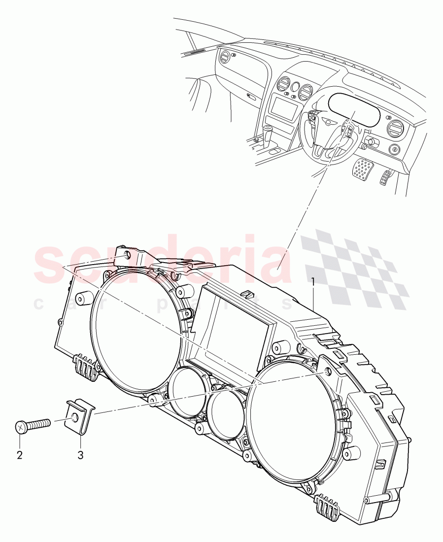 instrument cluster, D - MJ 2015>> - MJ 2015 of Bentley Bentley Continental Flying Spur (2013+)